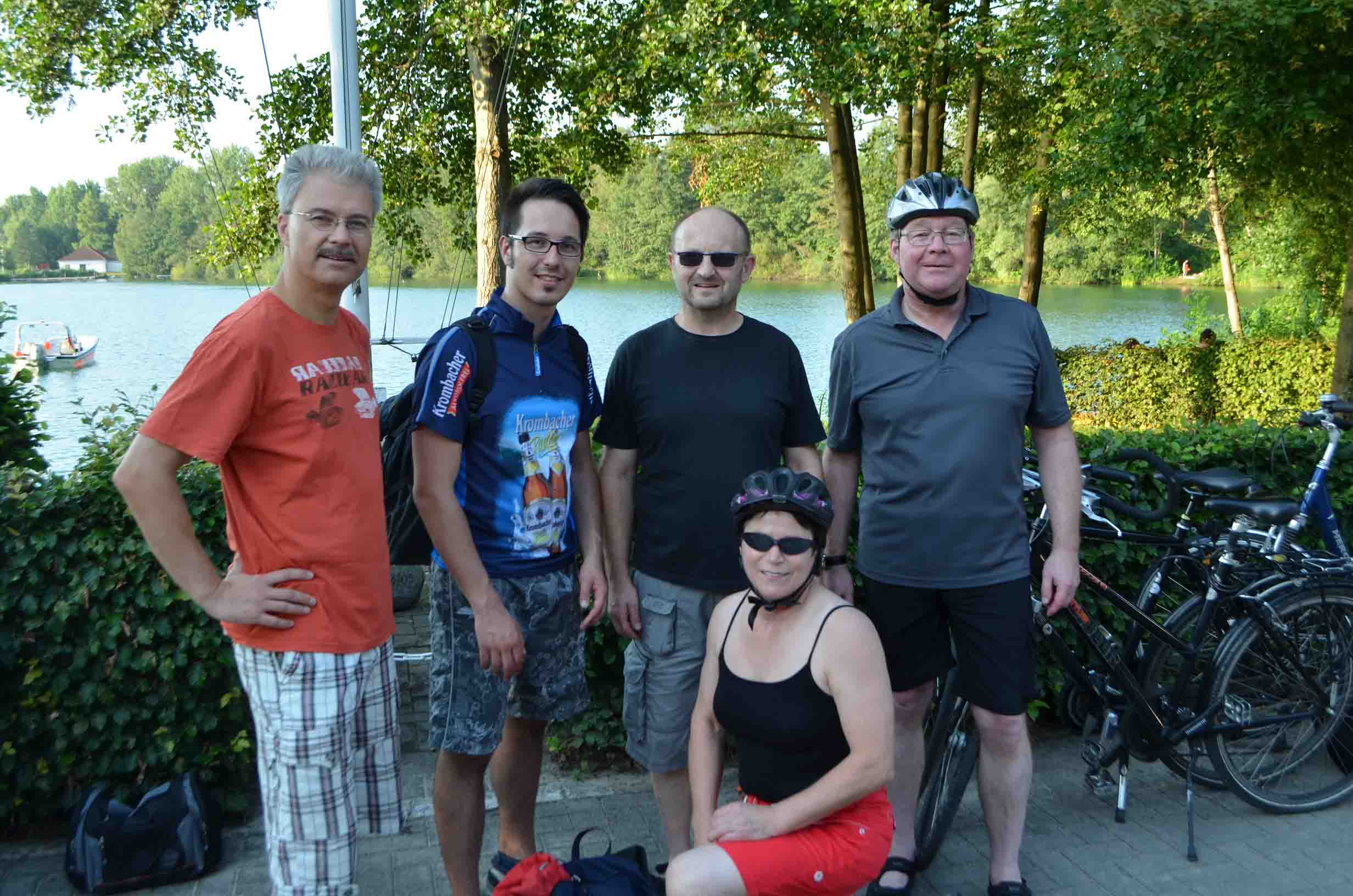 Fahrradtour zum Albersee und Konditionstraining im Wasser